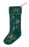 Joanna Buchanan Velvet Stocking In Green