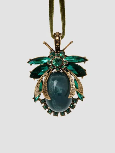 Joanna Buchanan Vintage Bug Emerald Ornament In Green