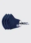 Joanna Czech Skincare Reusable Protective Face Mask Coverings, Set Of 3 - Navy In Navy