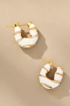 Joanna Laura Constantine Enamel Mini Hoop Earrings In White
