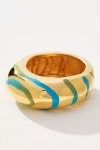 Joanna Laura Constantine Enamel Wave Ring In Gold