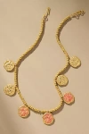 Joanna Laura Constantine Enamel Waves Charm Necklace In Multi