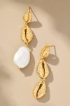 Joanna Laura Constantine Long Seashell Mismatched Earrings In Gold