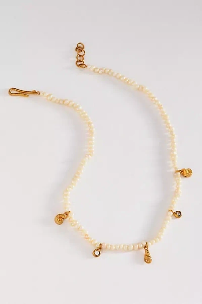 Joanna Laura Constantine Mini Pearl Necklace In Gold