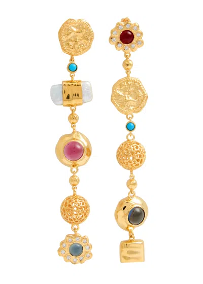Joanna Laura Constantine Mismatched 18kt Gold-plated Earrings