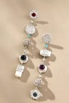 Joanna Laura Constantine Mismatched Stone Drop Earrings In Silver