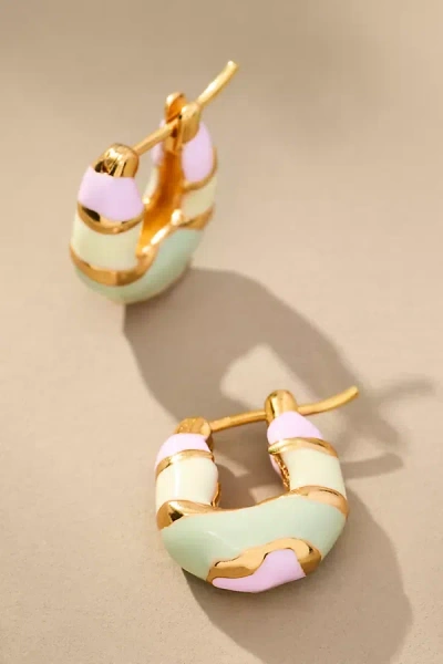 Joanna Laura Constantine Multicolor Mini Hoop Earrings In Sand