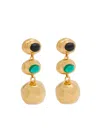 Joanna Laura Constantine Oval Cabochon 18kt Gold-plated Drop Earrings In Gold