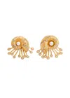Joanna Laura Constantine Seashell 18kt Gold-plated Stud Earrings In Gold