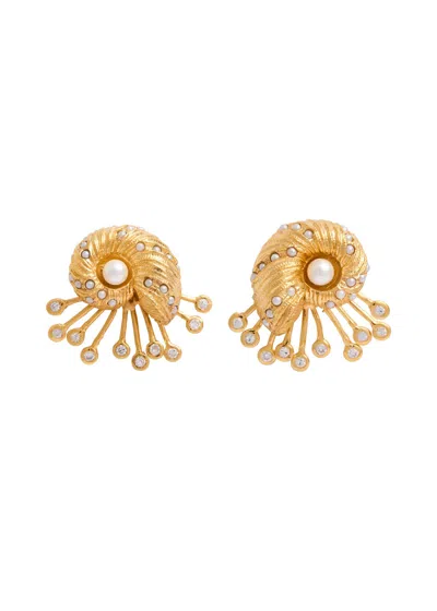 Joanna Laura Constantine Seashell 18kt Gold-plated Stud Earrings