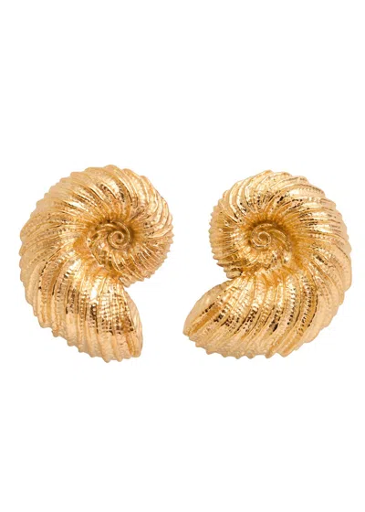 Joanna Laura Constantine Statement Seashell 18kt Gold-plated Stud Earrings