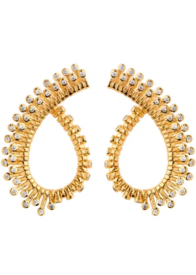 Joanna Laura Constantine Twisted 18kt Gold-plated Drop Earrings