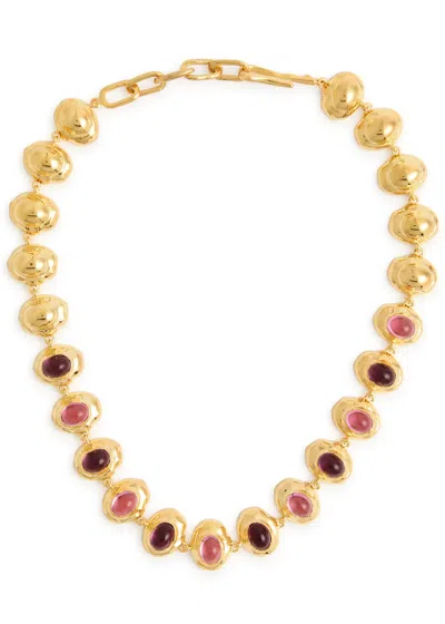 Joanna Laura Constantine Wave Crystal-embellished 18kt Gold-plated Choker