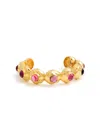 Joanna Laura Constantine Wave Crystal-embellished 18kt Gold-plated Cuff In Gold