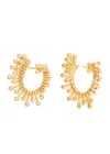 Joanna Laura Constantine Wave Pearl-embellished 18kt Gold-plated Earrings In Gold