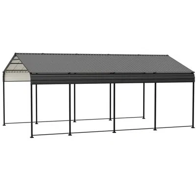 Joanna Vargas 12x20 Ft All Weather Outdoor Car Shelter, Heavy Duty With Rustproof Frame, Ideal For Business Events In Gray