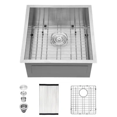 Joanna Vargas 19 X 20 9 Inch Undermount Stainless Steel Single Bowl Kitchen Sink 16 Gauge With - Condensation Laye In Silver