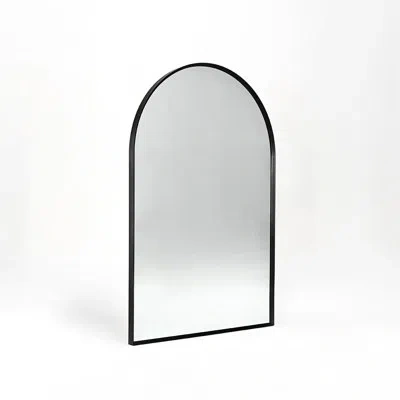 Joanna Vargas 20x30 Inches Arched Wall Mirror For Bathroom - Aluminum Frame, 4mm Hd Non Distorted Shatterproof Des In Black