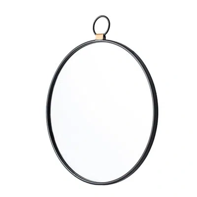 Joanna Vargas 24" X 27" Wall Mirror With Black Frame - Modern Minimalist Choice For Living Room, Foyer, Entryway, 