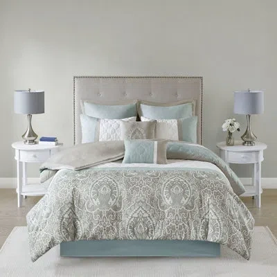 Joanna Vargas 8 Piece Comforter King Size, Pieced Quilt Design, And Taupe Hues, Interior, Clean Easily For King, D In Multi
