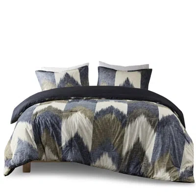 Joanna Vargas Full/queen Comforter - Navy Printed Cotton, Fill, , 2 Shams For A Calming Journey Mini Full/queen, C In Brown