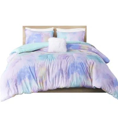 Joanna Vargas Tie Dye Bedding For Twin/twin Xl Bed With Fill Watercolor Comforter In Multi