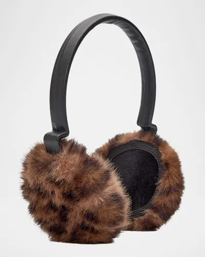 Jocelyn Animal-print Faux Fur Earmuffs