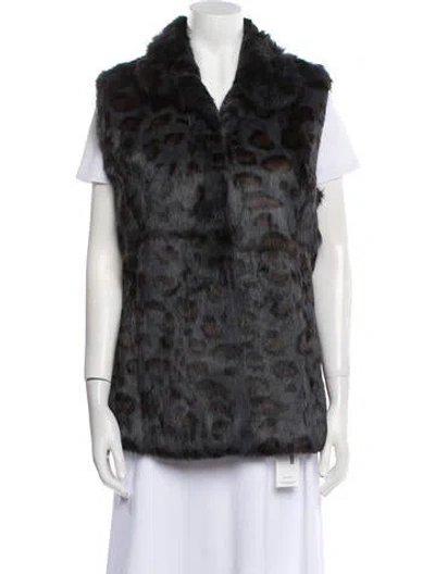 Pre-owned Jocelyn Animal Print Vest In Multi