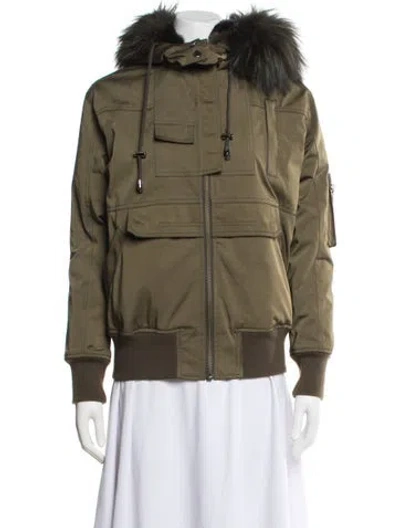 Pre-owned Jocelyn Bomber Jacket In Green