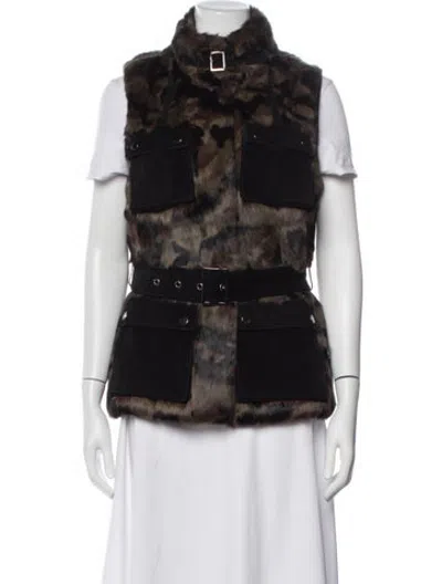 Pre-owned Jocelyn Camouflage Print Vest In Black
