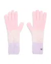 Jocelyn Color Block Gloves In Pink Multi