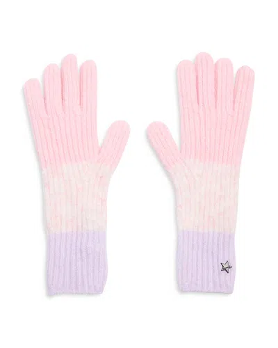 Jocelyn Color Block Gloves In Pink Multi