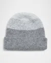 Jocelyn Colorblock Knit Beanie In Grey Multi