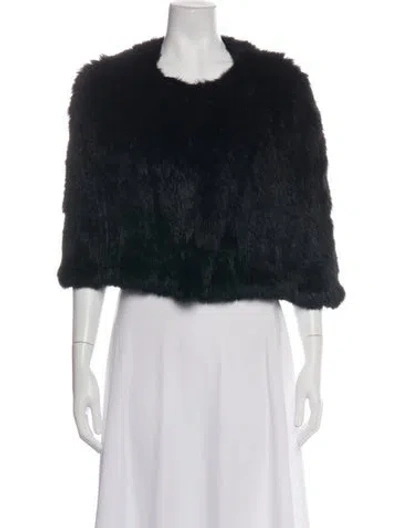 Pre-owned Jocelyn Faux Fur Coat In Black