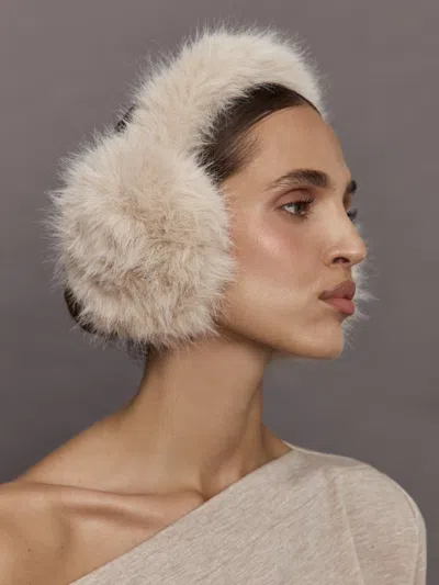 Jocelyn Faux Fur Earmuffs In Beige