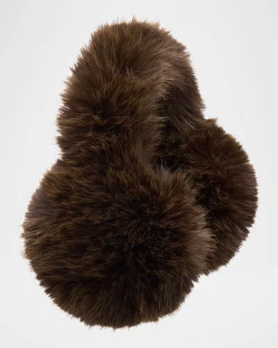 Jocelyn Faux Fur Earmuffs In Brown