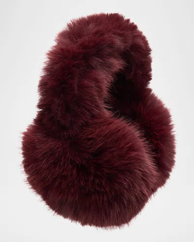 Jocelyn Faux Fur Earmuffs In Burgundy