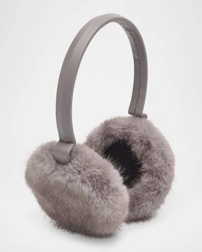Jocelyn Faux Fur Earmuffs In Grey