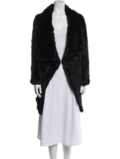 Pre-owned Jocelyn Faux Fur Jacket In Black