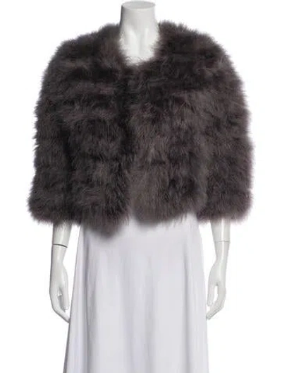 Pre-owned Jocelyn Faux Fur Jacket In Black