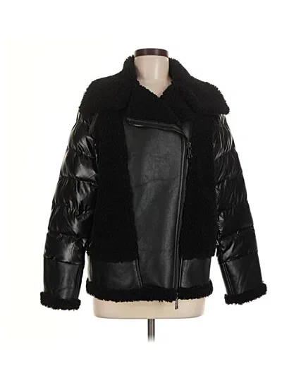 Pre-owned Jocelyn Faux Fur Jacket In Black