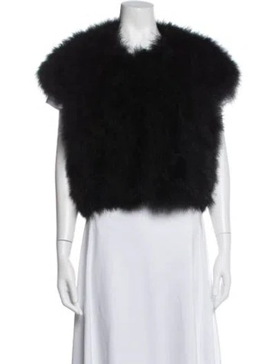 Pre-owned Jocelyn Faux Fur Jacket In Black