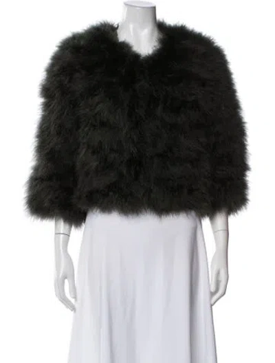 Pre-owned Jocelyn Faux Fur Jacket In Black