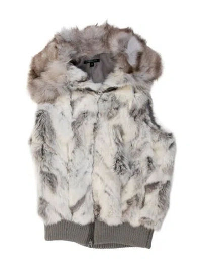 Pre-owned Jocelyn Faux Fur Jacket In Multicolor