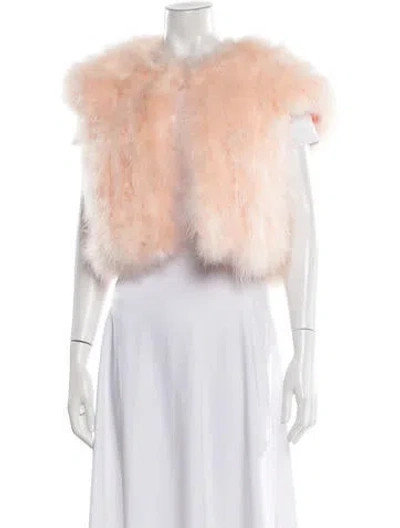Pre-owned Jocelyn Faux Fur Jacket In Pink