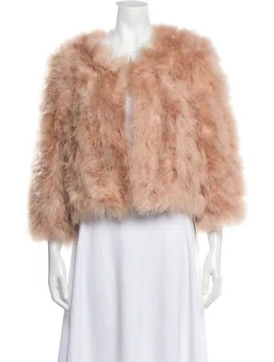 Pre-owned Jocelyn Faux Fur Jacket In Pink
