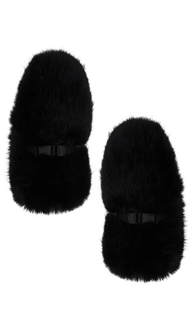 Jocelyn Faux Fur Mittens In Black
