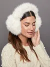 Jocelyn Faux Long Hair Fur Earmuffs In Ivory