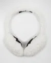 Jocelyn Faux Sherpa Earmuffs In Ivory
