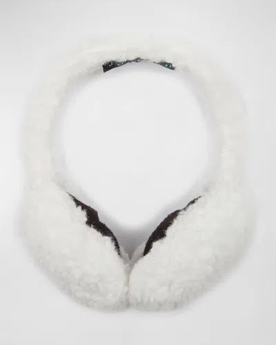 Jocelyn Faux Sherpa Earmuffs In Ivory